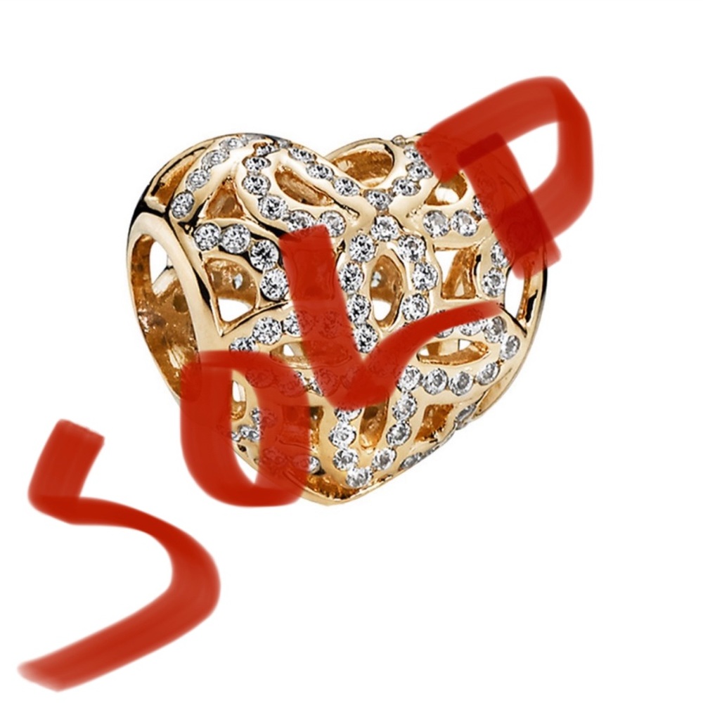 Authentic Pandora 14k gold love& appreciation